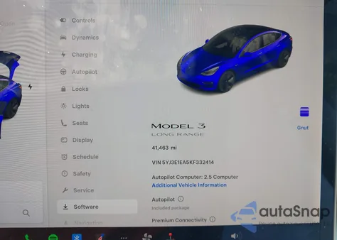 2019 Tesla Model 3 Long Range/Mid Range/Standard Range/Standard Range Plus from USA, damaged, VIN 5YJ3E1EA5KF332414